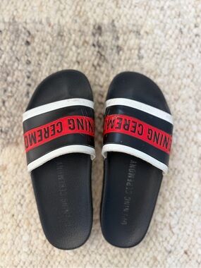 OPENING CEREMONY | 38 / 7.5 | Ace Slide Pool Lightweight Minimalist Logo Sandal